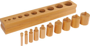 Montessori Block mit Zylindern Set 2